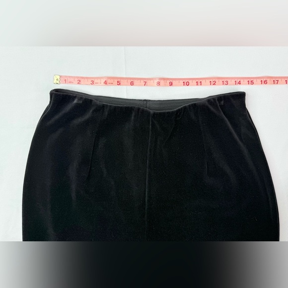 Nina Charles Black Velvet Pants Elastic Waist Size Large - Picture 6 of 8